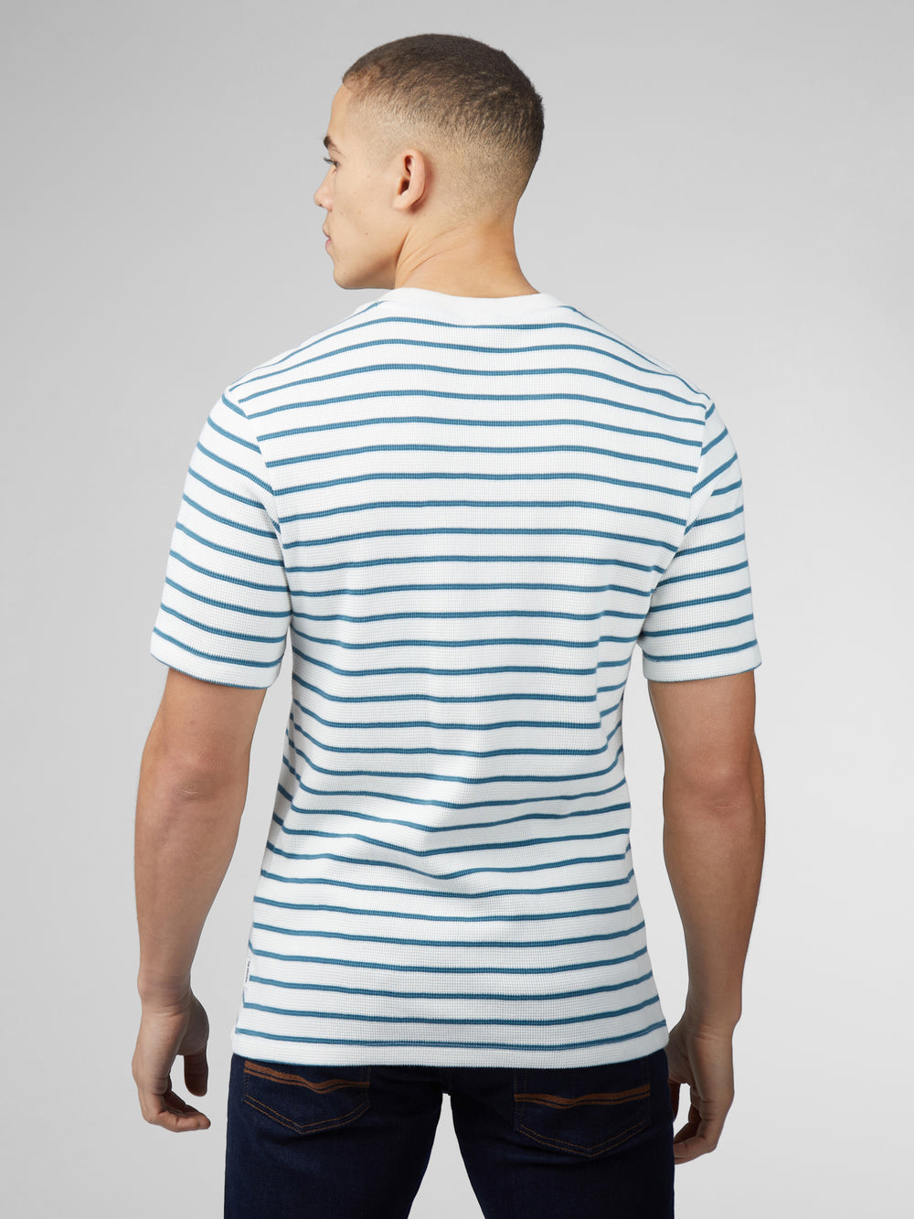 T-Shirt Ben Sherman Signature Waffle Stripe Blanche | EIH-67072958